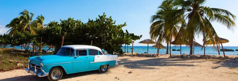 Bild für Oldtimer am Strand von Kuba