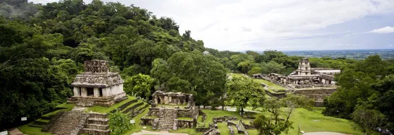 Bild für Panorama der Maya-Ruinen von Palenque, Chiapas